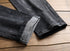 Fashion Slim Motorcycle Jeans Waist Men's Jeans Straight Urban Pants